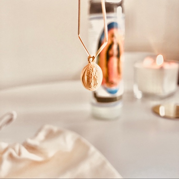 Our Lady Charm Gold Earrings |  Last 1! - Picture 5 of 7